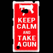 Coque Nokia Lumia 720 Keep Calm Take a gun Rouge