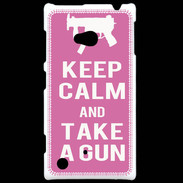 Coque Nokia Lumia 720 Keep Calm Take a gun Rose