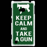 Coque Nokia Lumia 720 Keep Calm Take a gun Vert
