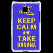 Coque LG Optimus L3 II Keep Calm Take Banana Bleu