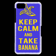 Coque Blackberry Z10 Keep Calm Take Banana Bleu