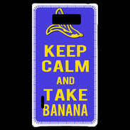 Coque LG Optimus L7 Keep Calm Take Banana Bleu