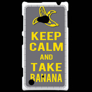 Coque Nokia Lumia 720 Keep Calm Take Banana Gris
