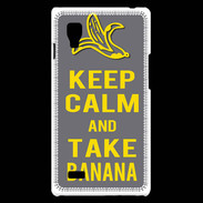 Coque LG Optimus L9 Keep Calm Take Banana Gris