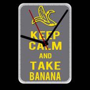 Grande pendule murale Keep Calm Take Banana Gris