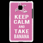 Coque LG Optimus L3 II Keep Calm Take Banana Rose