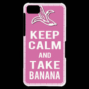 Coque Blackberry Z10 Keep Calm Take Banana Rose