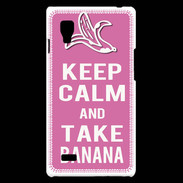 Coque LG Optimus L9 Keep Calm Take Banana Rose