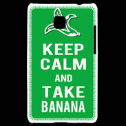 Coque LG Optimus L3 II Keep Calm Take Banana Vert