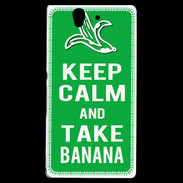 Coque Sony Xperia Z Keep Calm Take Banana Vert