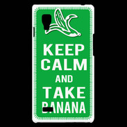 Coque LG Optimus L9 Keep Calm Take Banana Vert