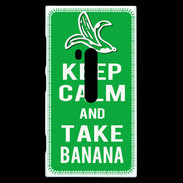 Coque Nokia Lumia 920 Keep Calm Take Banana Vert