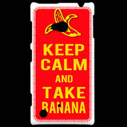 Coque Nokia Lumia 720 Keep Calm Take Banana Rouge