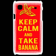Coque Samsung Galaxy S Keep Calm Take Banana Rouge