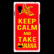 Coque LG Optimus L9 Keep Calm Take Banana Rouge