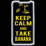 Coque LG P990 Keep Calm Take Banana Noir