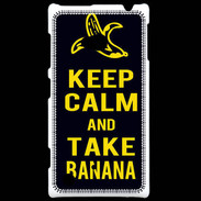 Coque Nokia Lumia 720 Keep Calm Take Banana Noir