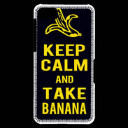 Coque Blackberry Z10 Keep Calm Take Banana Noir