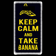 Coque LG Optimus L7 Keep Calm Take Banana Noir