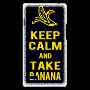 Coque LG Optimus L9 Keep Calm Take Banana Noir