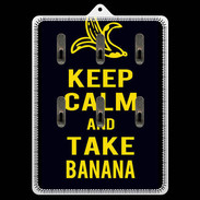Porte clés Keep Calm Take Banana Noir