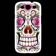 Coque Samsung Galaxy S3 Tête de mort design et coloré