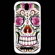 Coque HTC One SV Tête de mort design et coloré