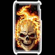 Coque iPhone 3G / 3GS Tête de mort en flamme 5