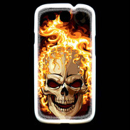 Coque Samsung Galaxy S3 Tête de mort en flamme 5