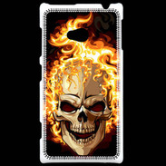 Coque Nokia Lumia 720 Tête de mort en flamme 5