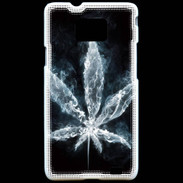Coque Samsung Galaxy S2 Feuille de cannabis en fumée