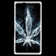 Coque Sony Xperia Z Feuille de cannabis en fumée