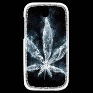 Coque HTC One SV Feuille de cannabis en fumée