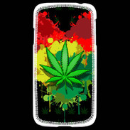 Coque Samsung Galaxy S4 Feuille de cannabis et cœur Rasta
