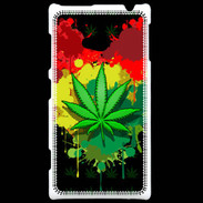 Coque Nokia Lumia 720 Feuille de cannabis et cœur Rasta