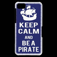 Coque Blackberry Z10 Keep Calm Be a Pirate Bleu