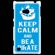 Coque Nokia Lumia 720 Keep Calm Be a Pirate Cyan