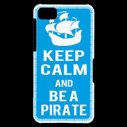 Coque Blackberry Z10 Keep Calm Be a Pirate Cyan