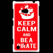 Coque Nokia Lumia 720 Keep Calm Be a Pirate Rouge