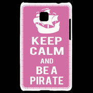 Coque LG Optimus L3 II Keep Calm Be a Pirate Rose
