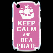 Coque Blackberry 8520 Keep Calm Be a Pirate Rose