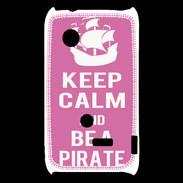 Coque Sony Xperia Typo Keep Calm Be a Pirate Rose