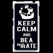 Coque Nokia Lumia 720 Keep Calm Be a Pirate Noir