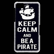 Coque Blackberry Z10 Keep Calm Be a Pirate Noir