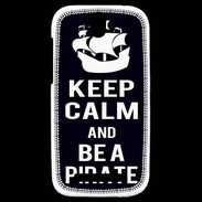 Coque HTC One SV Keep Calm Be a Pirate Noir