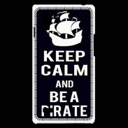 Coque LG Optimus L9 Keep Calm Be a Pirate Noir