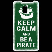 Coque LG P990 Keep Calm Be a Pirate Vert