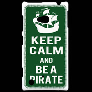 Coque Nokia Lumia 720 Keep Calm Be a Pirate Vert