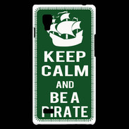 Coque LG Optimus L9 Keep Calm Be a Pirate Vert