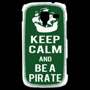 Coque Samsung Galaxy Ace 2 Keep Calm Be a Pirate Vert